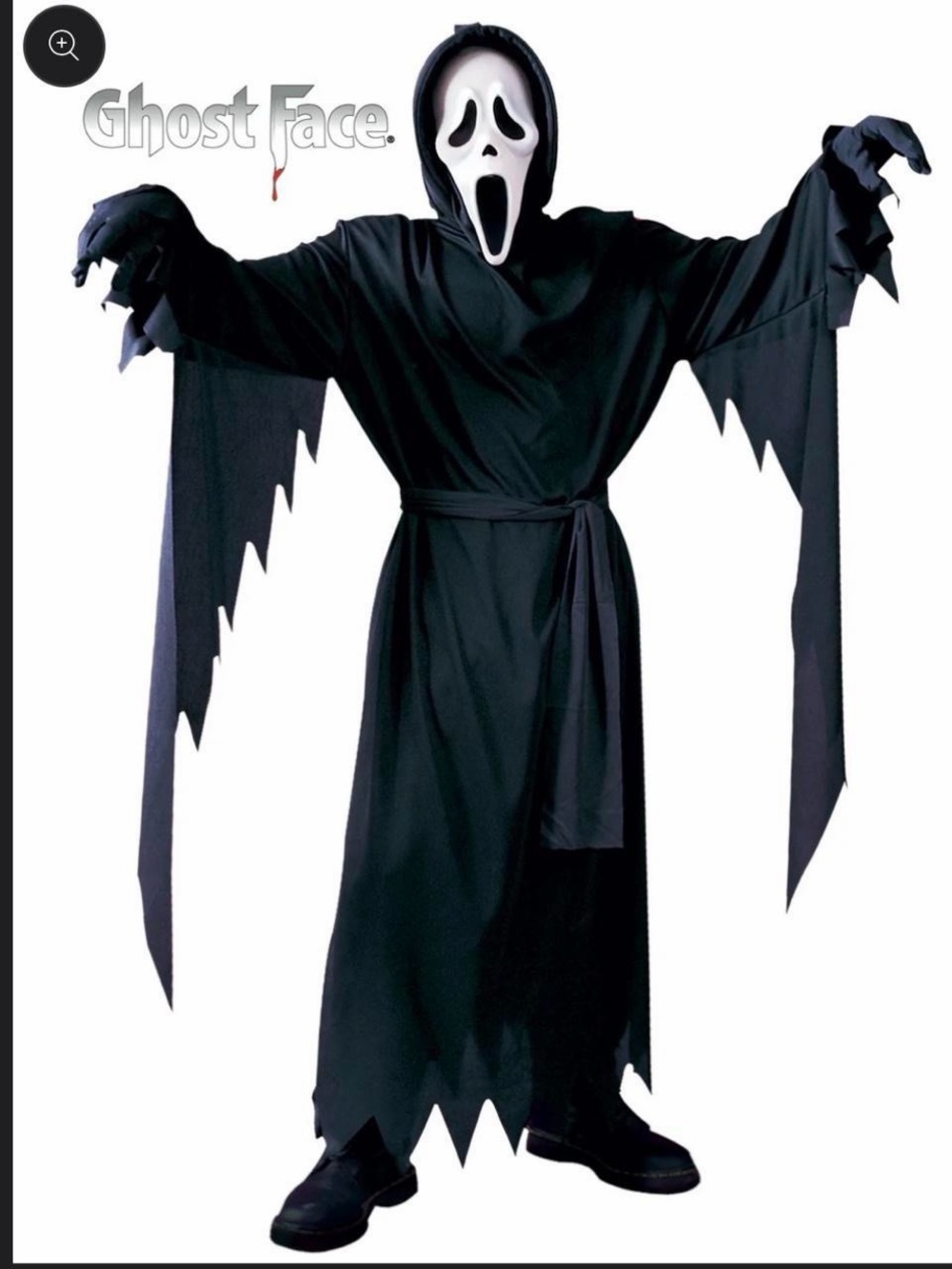 Kids Ghost Face Scream Halloween Costume | One Size Up to 12